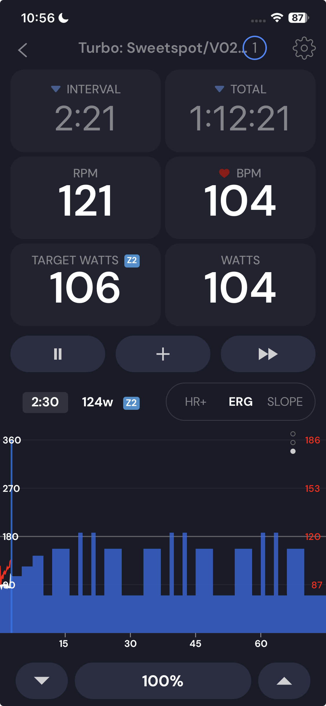 Mobile workout player